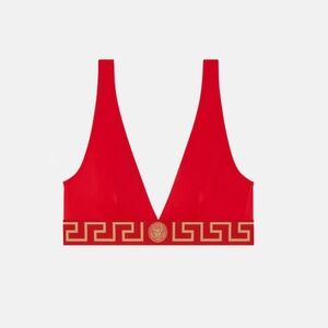 Versace Cotton-Jersey Triangle Bralette